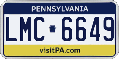 PA license plate LMC6649