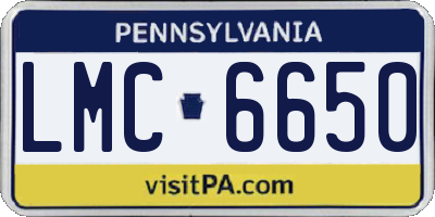PA license plate LMC6650