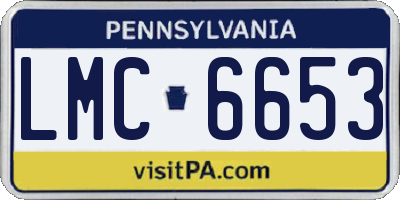 PA license plate LMC6653