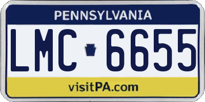 PA license plate LMC6655