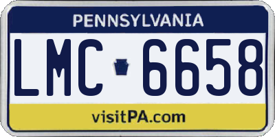 PA license plate LMC6658
