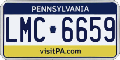 PA license plate LMC6659