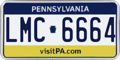 PA license plate LMC6664