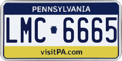 PA license plate LMC6665