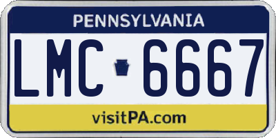 PA license plate LMC6667