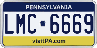 PA license plate LMC6669