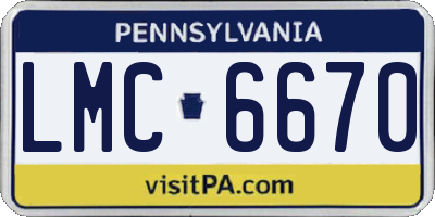 PA license plate LMC6670