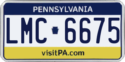 PA license plate LMC6675