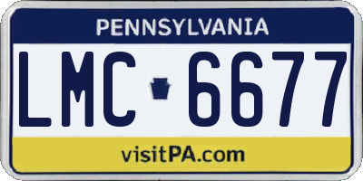 PA license plate LMC6677