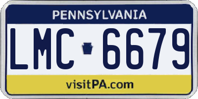 PA license plate LMC6679