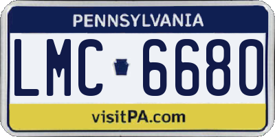 PA license plate LMC6680