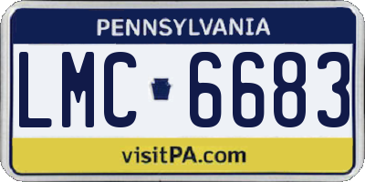 PA license plate LMC6683