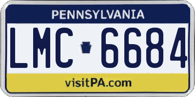 PA license plate LMC6684
