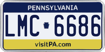 PA license plate LMC6686