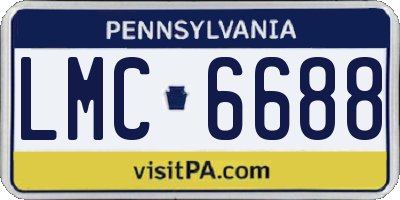 PA license plate LMC6688