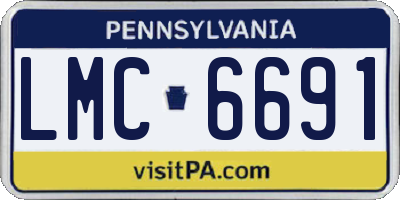 PA license plate LMC6691