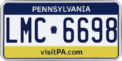 PA license plate LMC6698