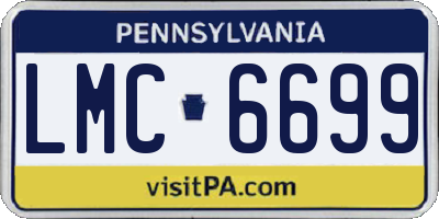 PA license plate LMC6699
