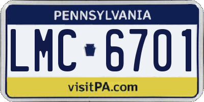 PA license plate LMC6701