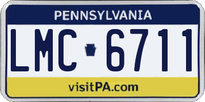 PA license plate LMC6711