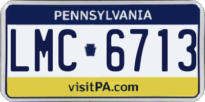 PA license plate LMC6713