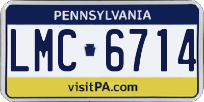 PA license plate LMC6714