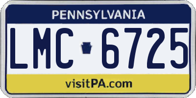 PA license plate LMC6725