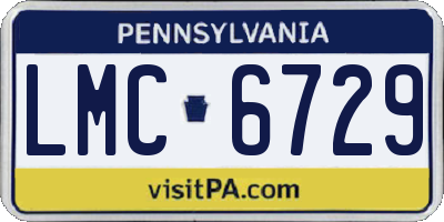 PA license plate LMC6729