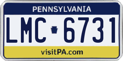 PA license plate LMC6731