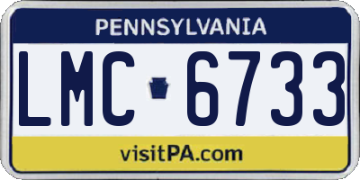 PA license plate LMC6733