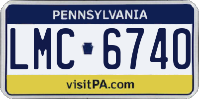 PA license plate LMC6740