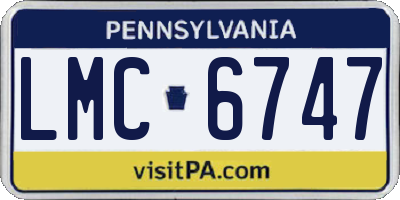 PA license plate LMC6747