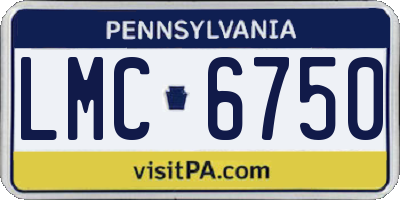 PA license plate LMC6750