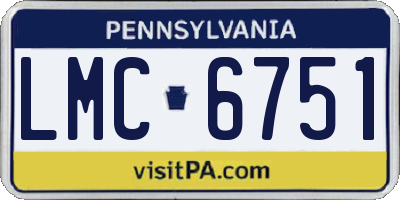 PA license plate LMC6751