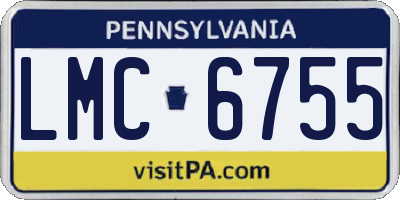 PA license plate LMC6755