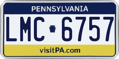 PA license plate LMC6757
