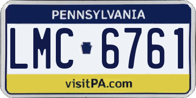 PA license plate LMC6761