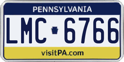 PA license plate LMC6766