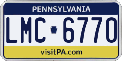PA license plate LMC6770