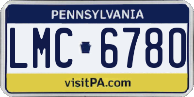 PA license plate LMC6780