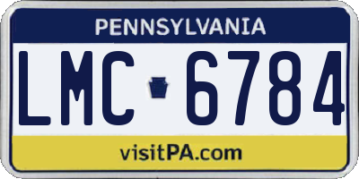 PA license plate LMC6784