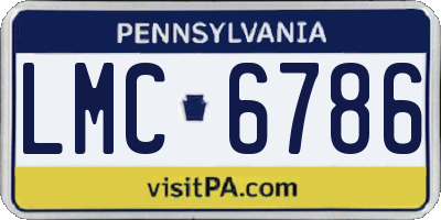 PA license plate LMC6786