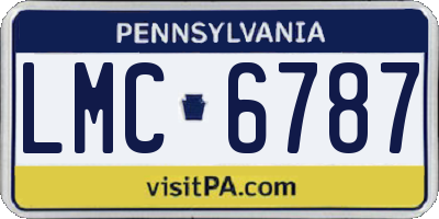 PA license plate LMC6787