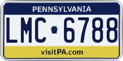 PA license plate LMC6788