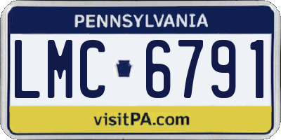 PA license plate LMC6791