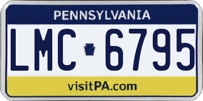 PA license plate LMC6795