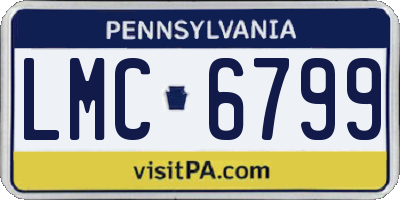 PA license plate LMC6799