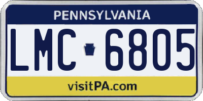 PA license plate LMC6805