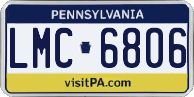 PA license plate LMC6806