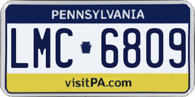 PA license plate LMC6809